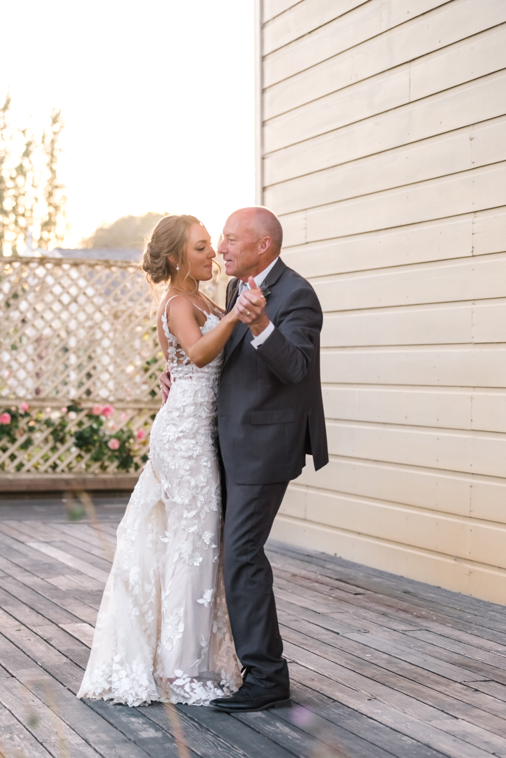 Image Bride and Father Dancing Garden Valley Ranch Wedding Alicia Parks Photography