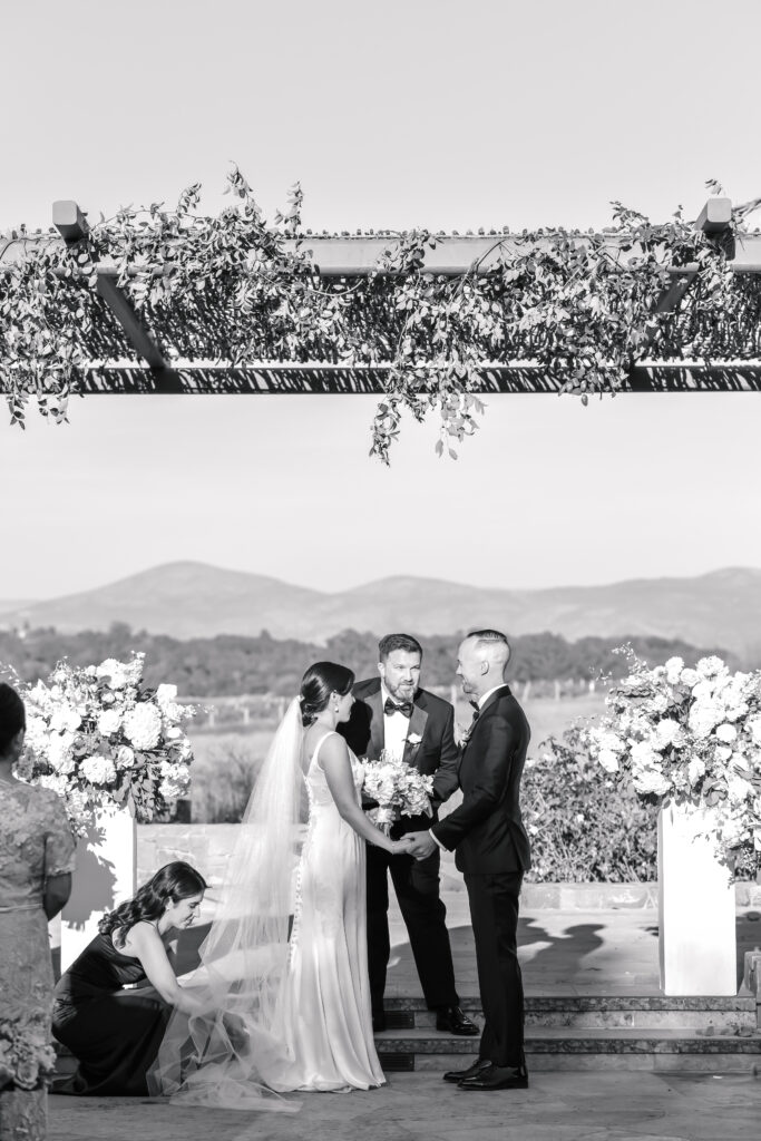 Wedding Ceremony Moment Carneros Resort and Spa Wedding Venue in Napa Valley Alicia Parks Photography 