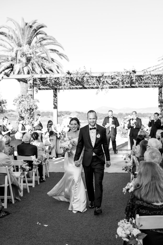 Just Married Carneros Resort and Spa Wedding Venue in Napa Valley Alicia Parks Photography 