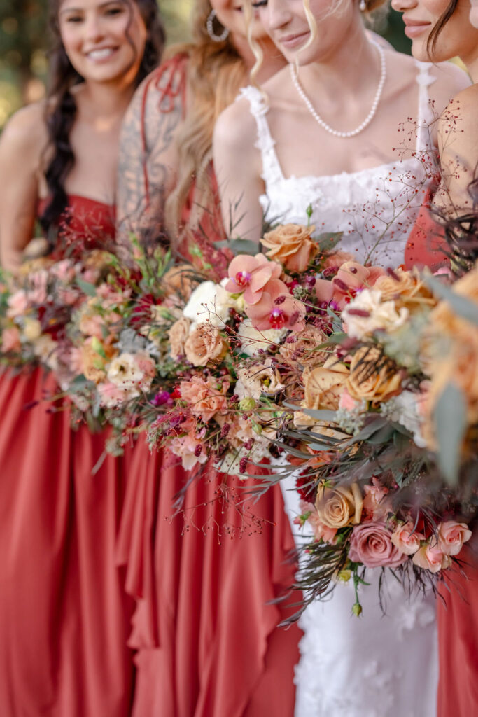 California Valley wedding at Park Winters in Yolo Valley. Bridal party portraits.