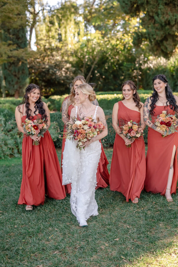 California Valley wedding at Park Winters in Yolo Valley. Bridal party portriats.