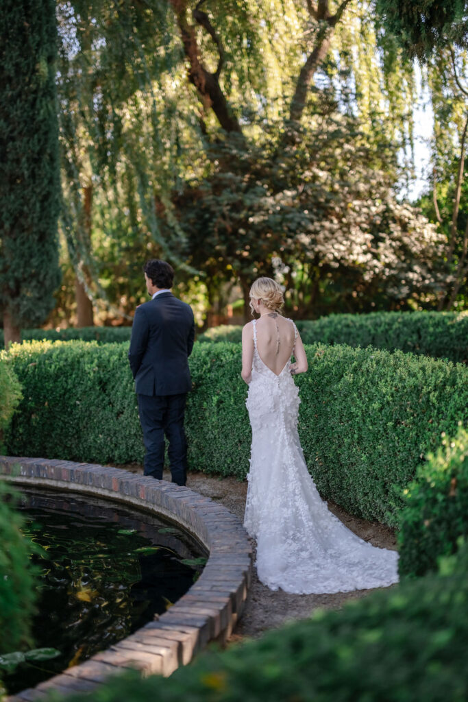 First look wedding photos at Park Winters California