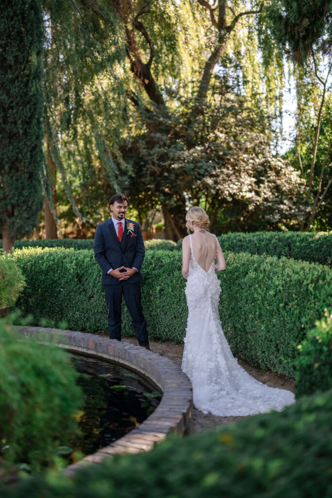 First look wedding photos at Park Winters California