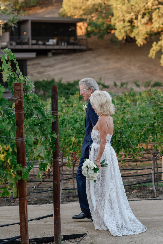 Sonoma wedding venue, Montage Healdsburg with bride and groom first look.